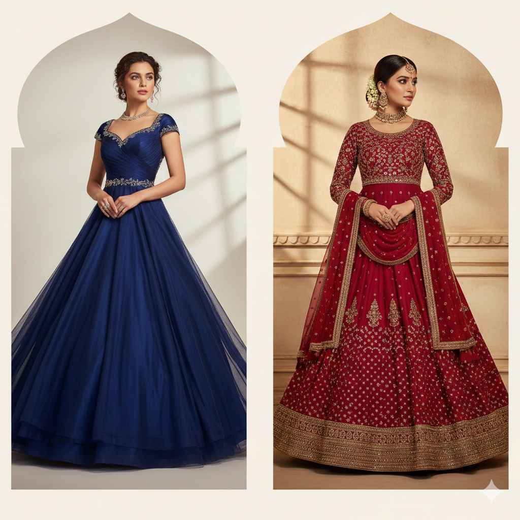 Long Gowns vs Anarkali Gowns: Which Style Should You Choose?